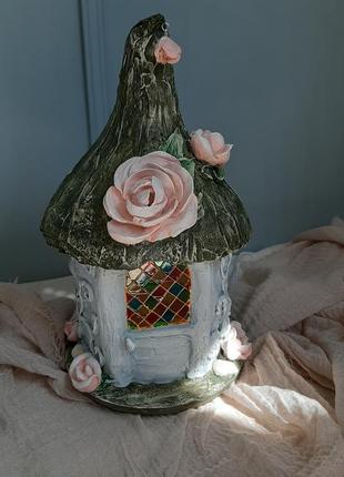Ночник сказочный лампа-домик, авторский светильник5 фото