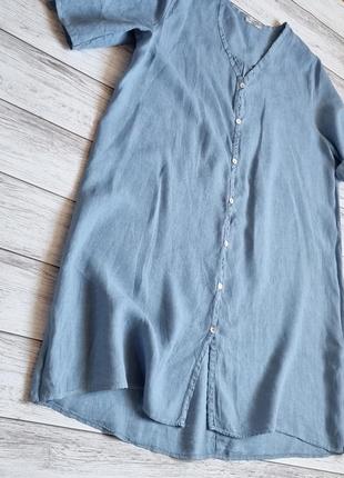 Батальная итальянская блуза рубашка платье свободного кроя8 фото