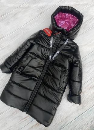Теплий зимовий пуховик / пальто для дівчинки на зиму3 фото