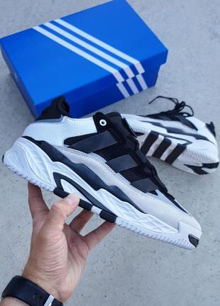 Кроссовки adidas niteball white black8 фото