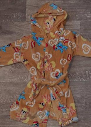 Дитячий халат для дівчинки махровий "поні"