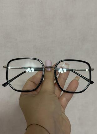 Іміджові окуляри з прозорим склом1 фото