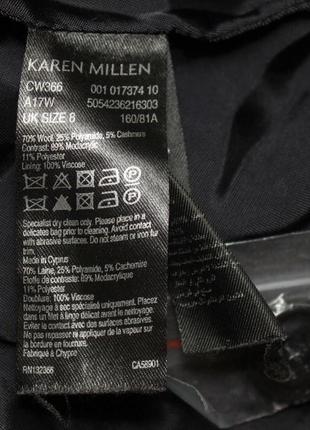 Жіноче коротке вовняне пальто косуха демісезон karen millen 34-36р.2 фото