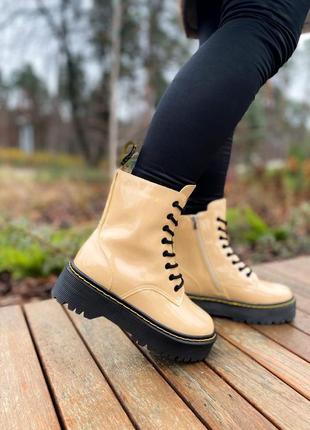 Знижка-dr.martens jadon beige "хутро+застібка"