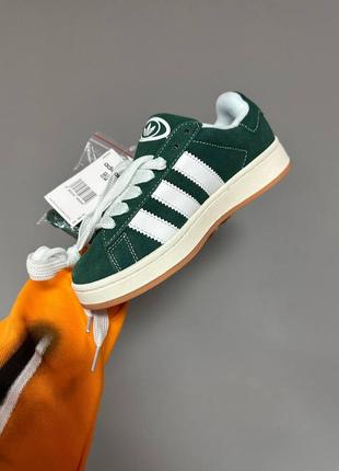 Женские кроссовки adidas campus green white3 фото