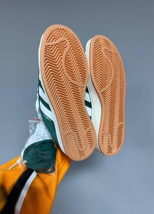 Женские кроссовки adidas campus green white6 фото