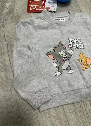 Свитшот свитер tom&amp;jerry 80 (9-12 месяцев)1 фото