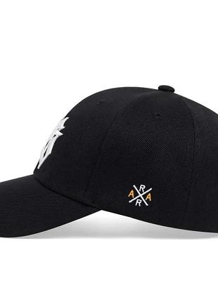 Бейсболка кепка черная унисекс универсальная лого вышитая2 фото