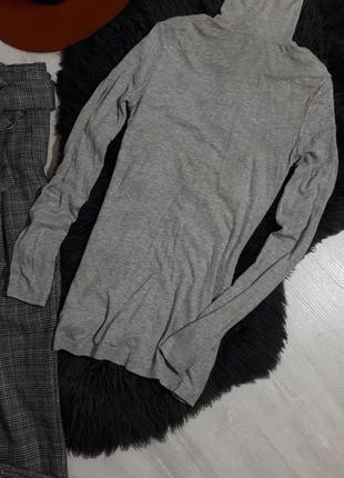 Гольф в рубчик, серая водолазка женская гольф женский базовый5 фото