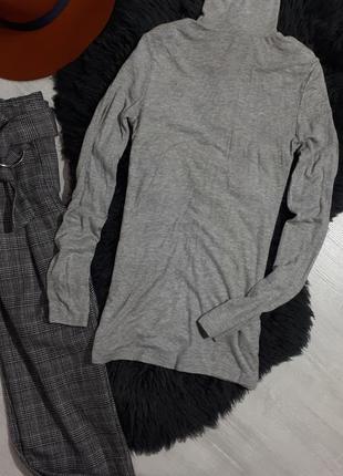 Гольф в рубчик, серая водолазка женская гольф женский базовый7 фото