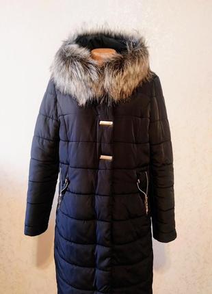 Женский зимний длинный пуховик, зимняя куртка, зимняя парка, женский зимний длинный пуховик с капюшоном2 фото