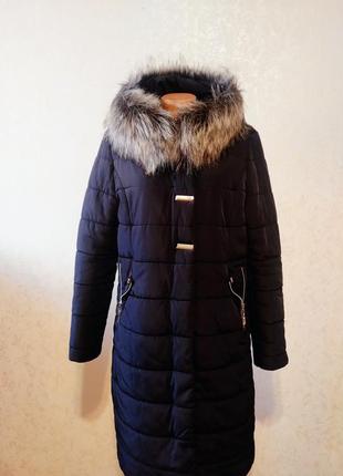 Женский зимний длинный пуховик, зимняя куртка, зимняя парка, женский зимний длинный пуховик с капюшоном1 фото