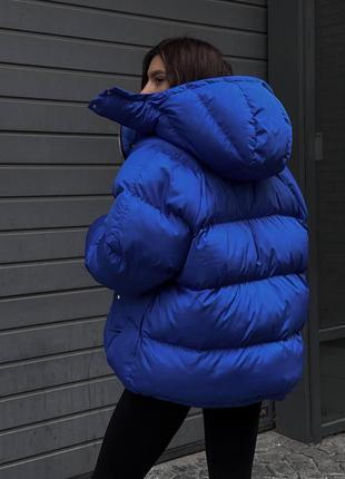 Трендовый пуфер теплая зимняя куртка пальто пуховик4 фото