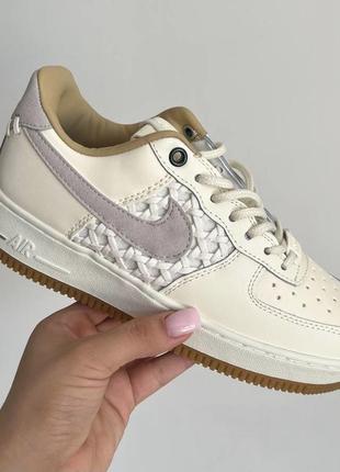 Женские кроссовки nike air force 1 low white beige 37-39