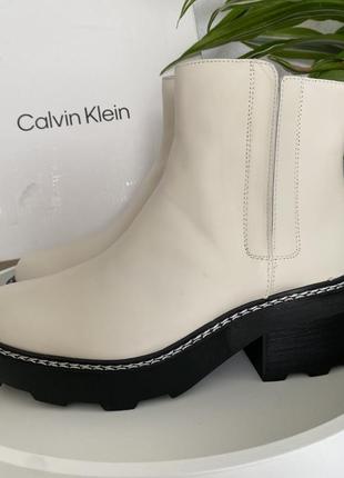 Женские ботинки calvin klein оригинал, сапожки calvin klein, кожаные ботинки5 фото