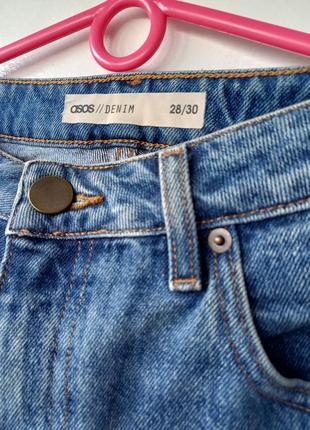 Вкорочені джинси кльош asos, джинси flared клеш із щільного деніма5 фото