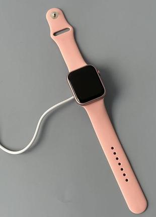 Cмарт часы smart watch gs8 pro max 45mm с украинским языком и функцией звонка розовый7 фото