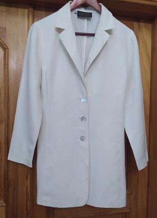 Жакет, екрю льон, шовк, від karoline biss, бельгія, тонки