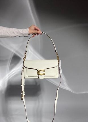 Сумка coach tabby shoulder bag 26 brass/chalk7 фото