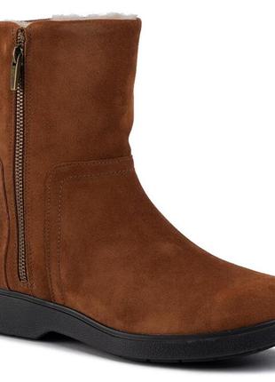 Зимиові черевики clarks un elda mid dark tan, водонепроникні