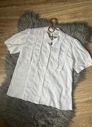 Легкая хлопковая блуза рубашка коттон