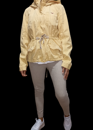 Hollister куртка парка с капюшоном желтая3 фото