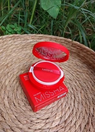 Кушон для лица с матовым финишем missha velvet finish cushion spf50+/pa+++ №23. 15 г