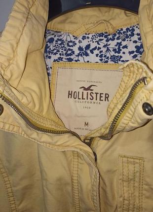 Hollister куртка парка с капюшоном желтая6 фото