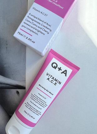 Q+a - антиоксидантная маска с витаминами a.c.e - vitamin a.c.e - warming gel mask1 фото