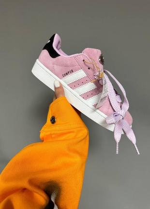 Кроссовки adidas campus light pink / white premium