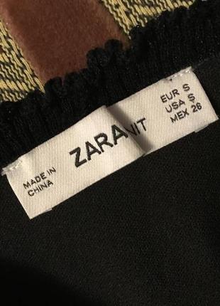 Эластичные ребристые брюки на высокой посадке zara knit3 фото