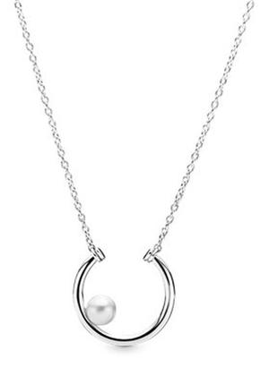Серебряное ожерелье pandora «жемчужная»3 фото