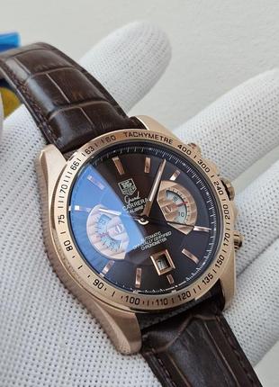 Швейцарський годинник tag heuer grand carrera calibre 17 rs gold6 фото