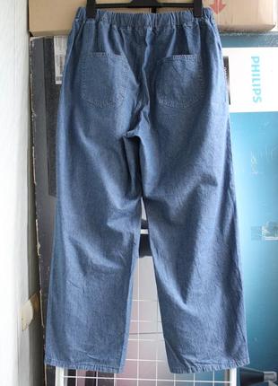 Классные комфортные широкие прямые джинсовые брюки8 фото