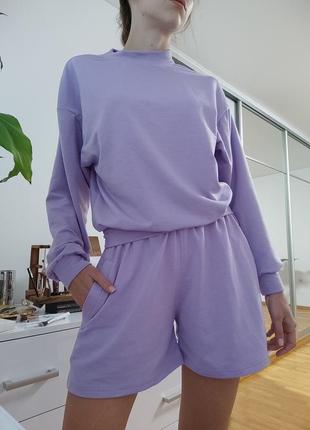 Костюм фиолетовый с шортами1 фото