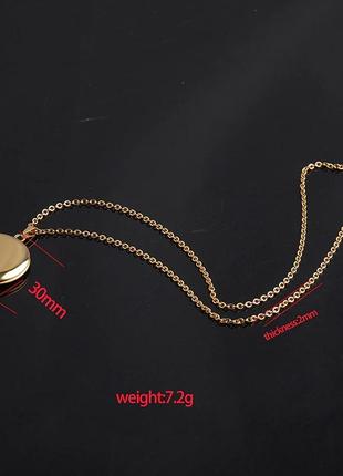 Круглый diy фоторамка кулон ожерелье для женщин3 фото
