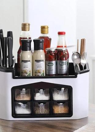 Кухонный органайзер для приборов и специй, подставка для хранения специй и кухонных принадлежностей2 фото