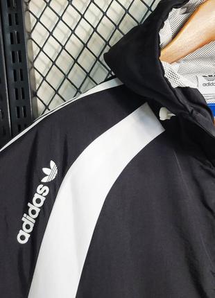 Ветровка adidas спортивная черная куртка адидас мужская женская унисекс анорак бомбер7 фото