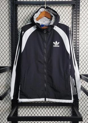 Вітровка adidas спортивна чорна куртка адідас чоловіча жіноча унісекс анорак бомбер