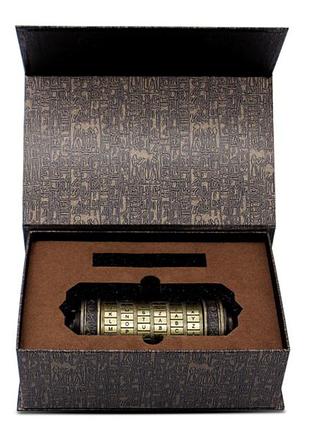 Оригинальный подарок на день рождения с секретом металлический "криптекс"