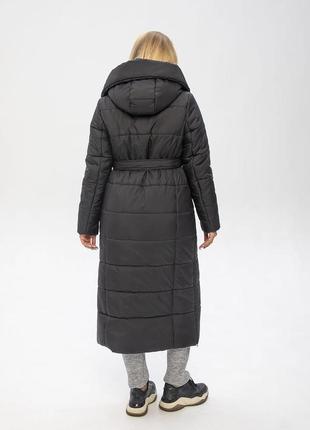 Теплое зимнее пальто агата пуховик fill tex с поясом 46-58 размеры разные цвета8 фото