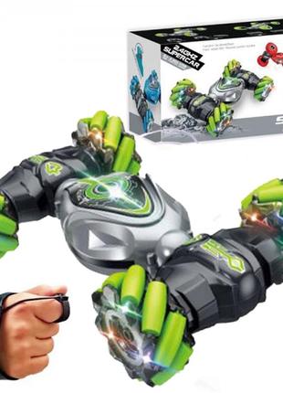 Машинка перевертень на пульті управління + браслет (управління жестами) stunt car з функцією дрифт 28 см