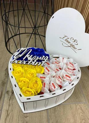 Патріотичний подарунковий бокс для коханої sweet_box_cv_2 фото