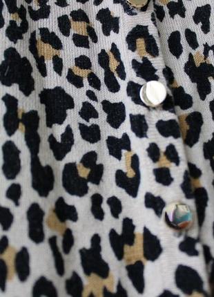 Леопардовый укороченный кардиган4 фото