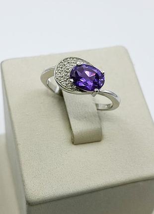 Каблучка срібна з олександритом 17,5 2,5 г