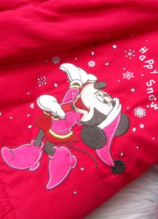 Стильная теплая куртка парка с капюшоном disney minnie mouse5 фото