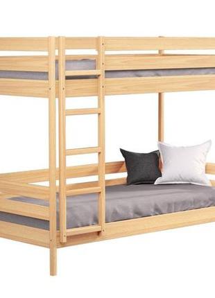 Ліжко дерев'яне estella дует 90х190 бук натуральний масив 2л2.5