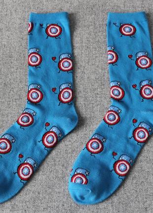 Прикольні висоні шкарпетки з героєм капітан америка7 фото