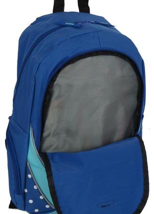 Молодежный городской рюкзак из полиэстера 25l semiline синий в горох6 фото