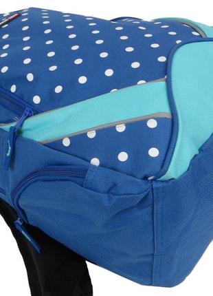 Молодежный городской рюкзак из полиэстера 25l semiline синий в горох7 фото